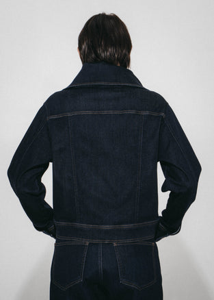 Dramak denim fancy jacket | Dark Blue