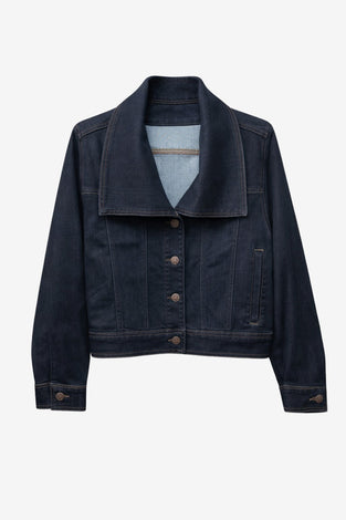 Dramak denim fancy jacket | Dark Blue