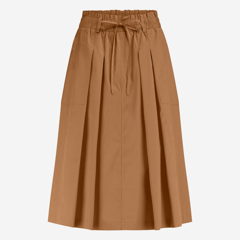 Raffaele poplin skirt | Camel