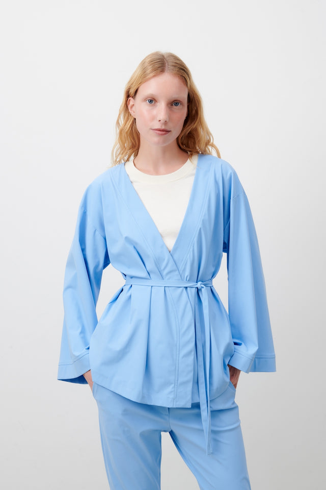 Maglia tecnica Kimono Blazer Alvera | Azzurro
