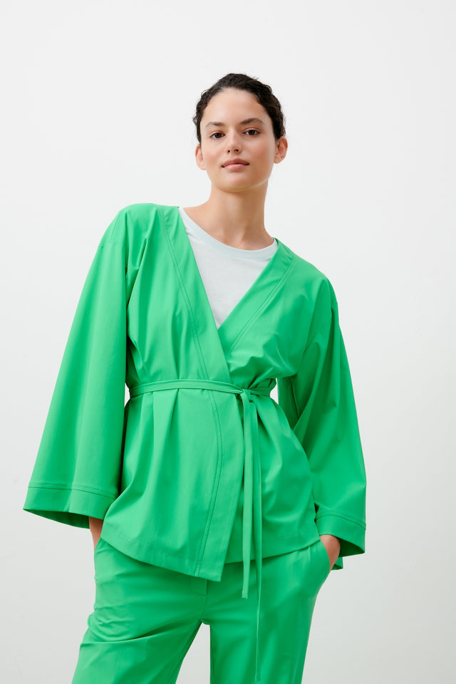 Maglia tecnica Kimono Blazer Alvera | Verde
