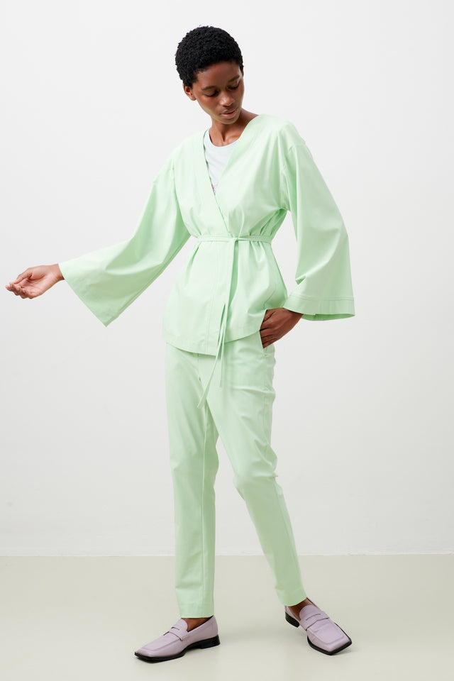 Maglia tecnica Kimono Blazer Alvera | Verde chiaro