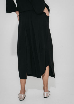 Fancy zipper bengalina skirt | Black