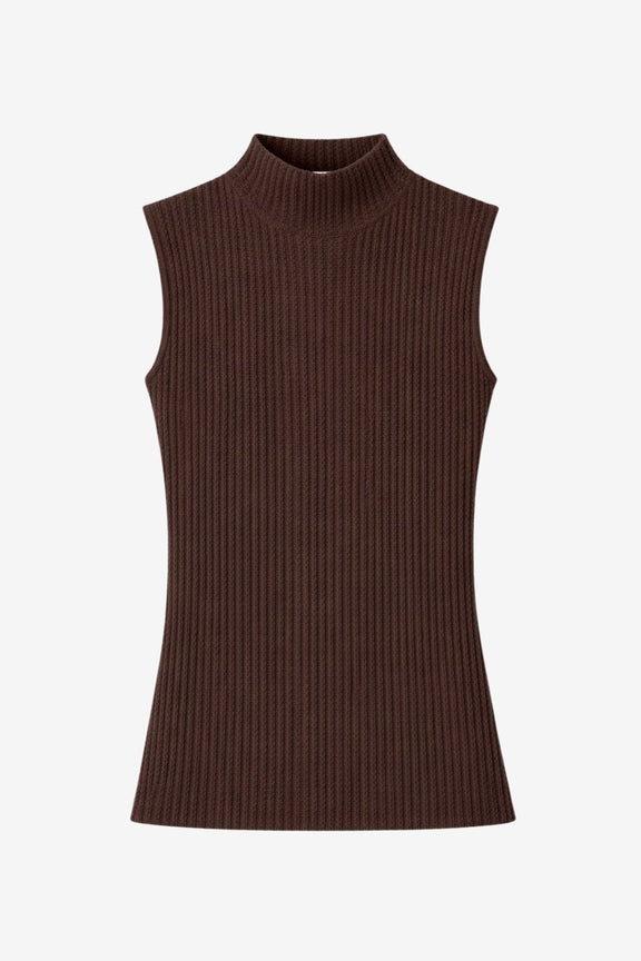 Gaby structure high neck top | Brown