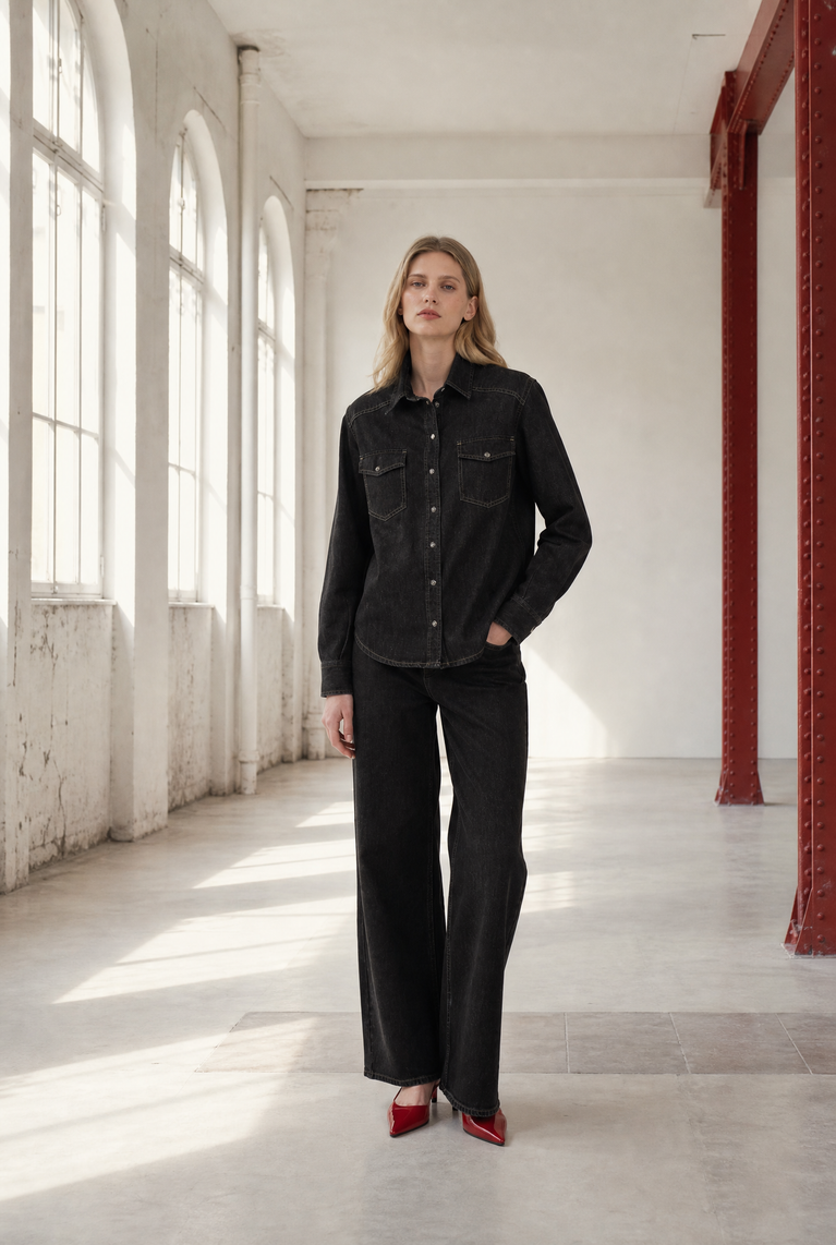 Jessie every-wear Baggy jeans | Faded Black