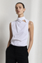 Naomi strech technical jersey top | White