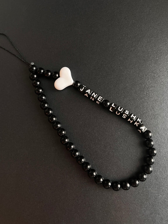 Jane Lushka Phone Charm | Black
