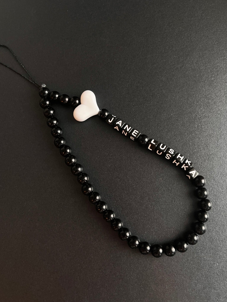 Jane Lushka Phone Charm | Black