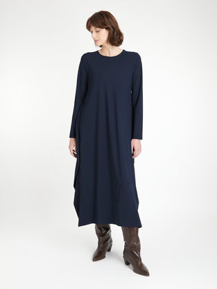 Isabel dress LS technical jersey | Blue