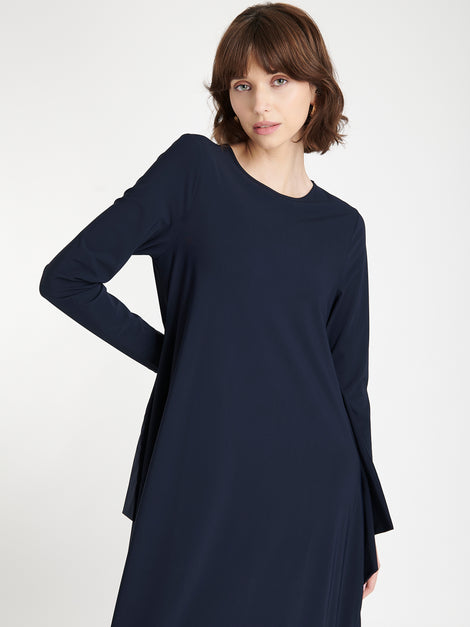 Isabel dress LS technical jersey | Blue