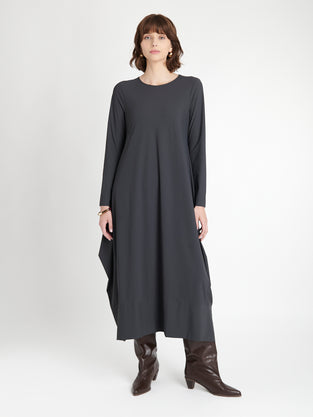 Isabel dress LS technical jersey | Grey