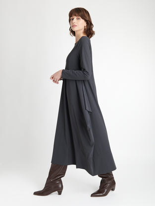 Isabel dress LS technical jersey | Grey