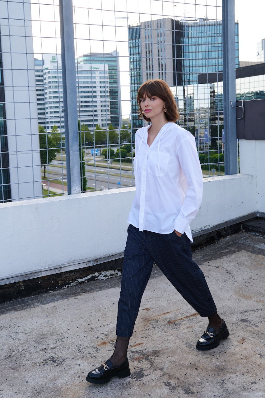 Parrot viscose elastene pants | Blue