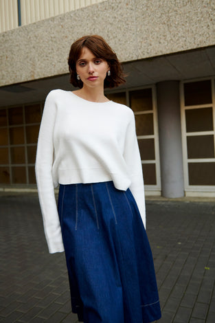 Mishele denim skirt | Blue denim