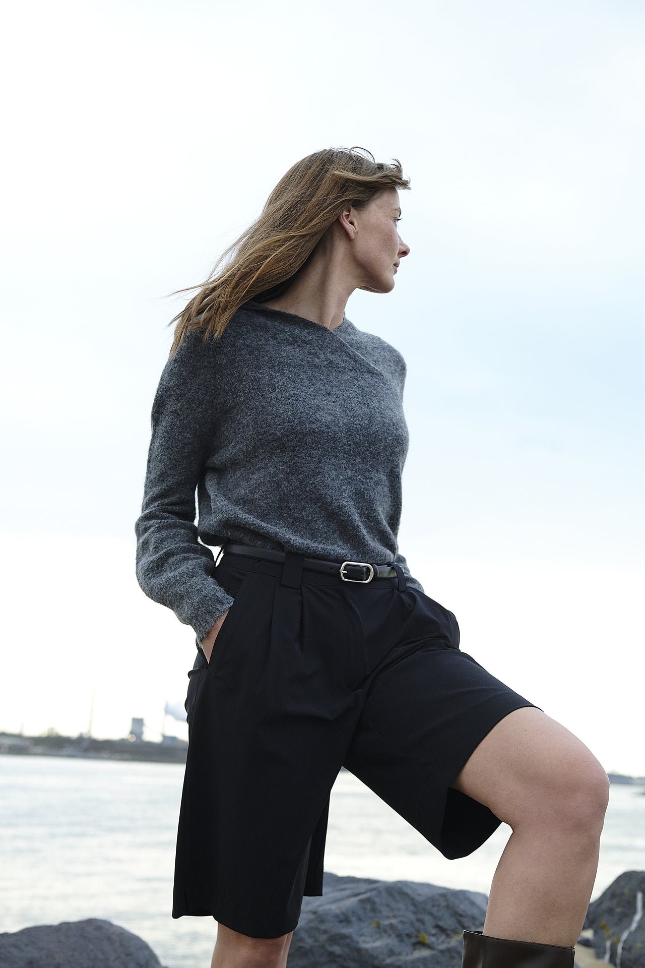 Hoodie pullover H22167 | Grey Melange