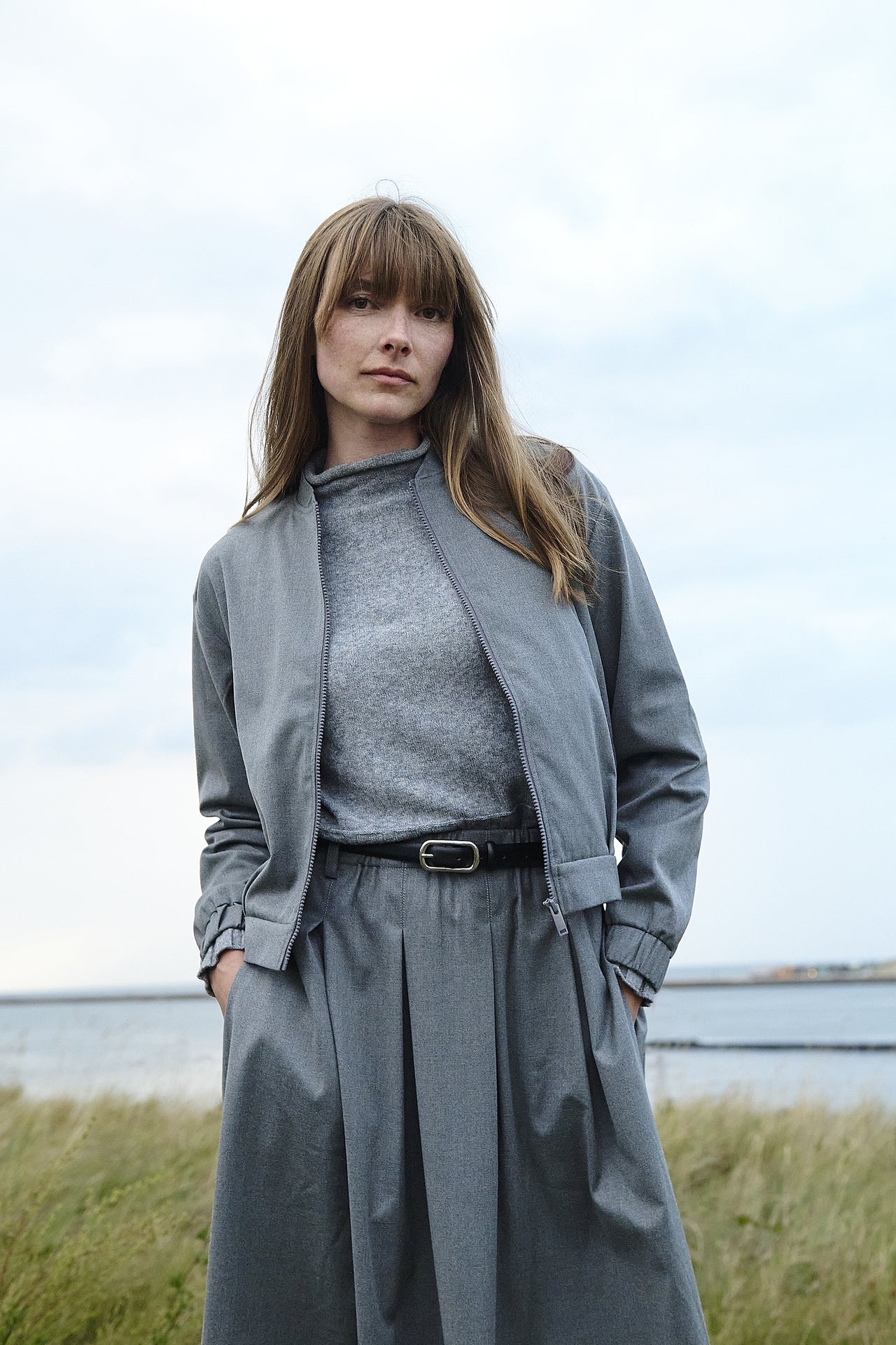 Sharon viscose jacket | Dark Grey
