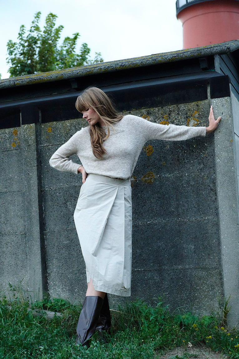 Alissa taffeta skirt | Beige