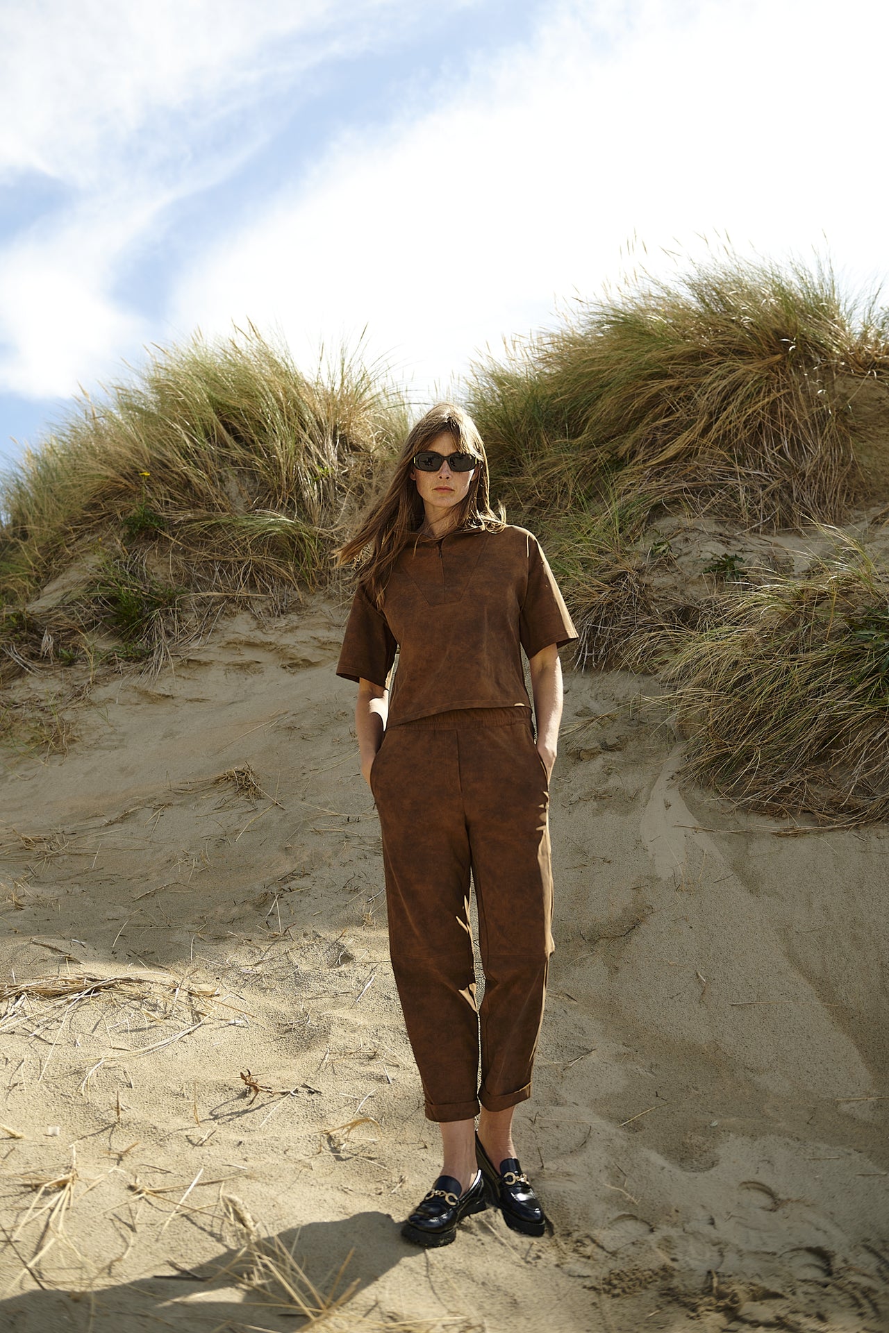 Daphne pants technical jersey | Caramel