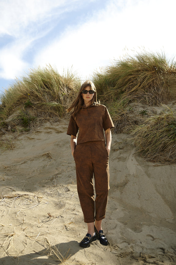 Daphne pants technical jersey | Caramel