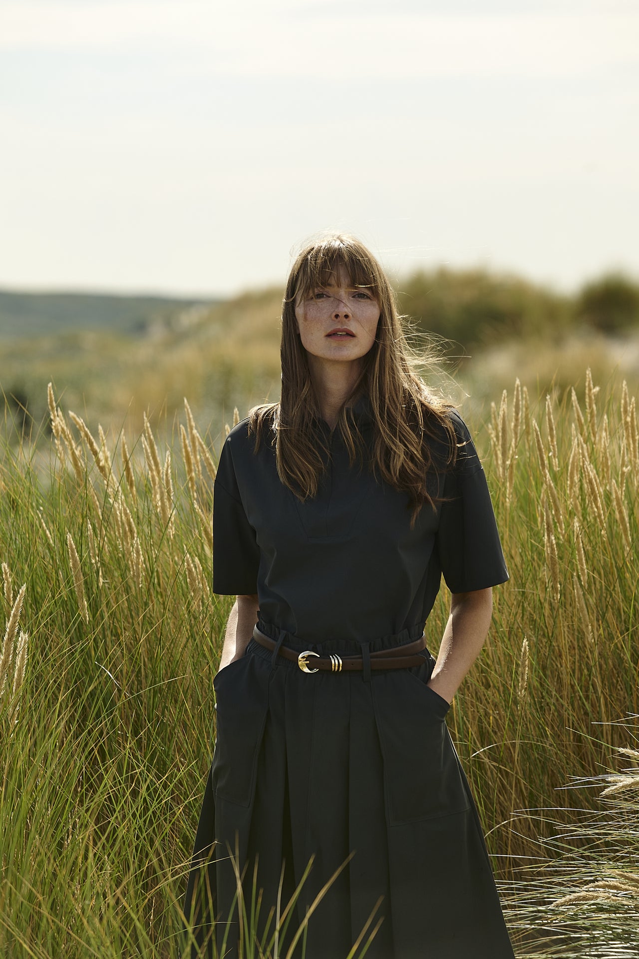 Leone blouse technical jersey | Grey