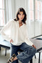 Alen viscose lace blouse | Clound Dancer 2