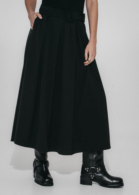Kora viscose mix dress | Black