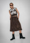 Vest with rhomboids 3007 | Brown