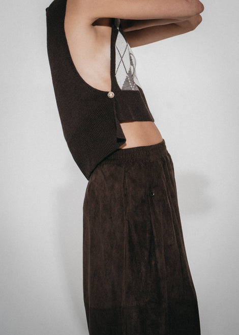 Vest with rhomboids 3007 | Brown