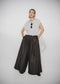 Sof pleated wide-leg cotton pants | Dark Grey