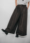 Sof pleated wide-leg cotton pants | Dark Grey