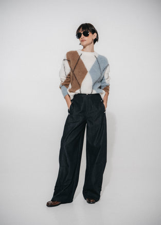 Brushed rombo Pullover H25205 | Off White
