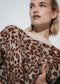 Jacquard animal pullover 22128 | Brown