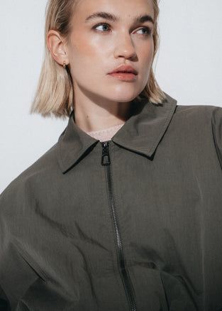 Blaze pleated bomber jacket | Army