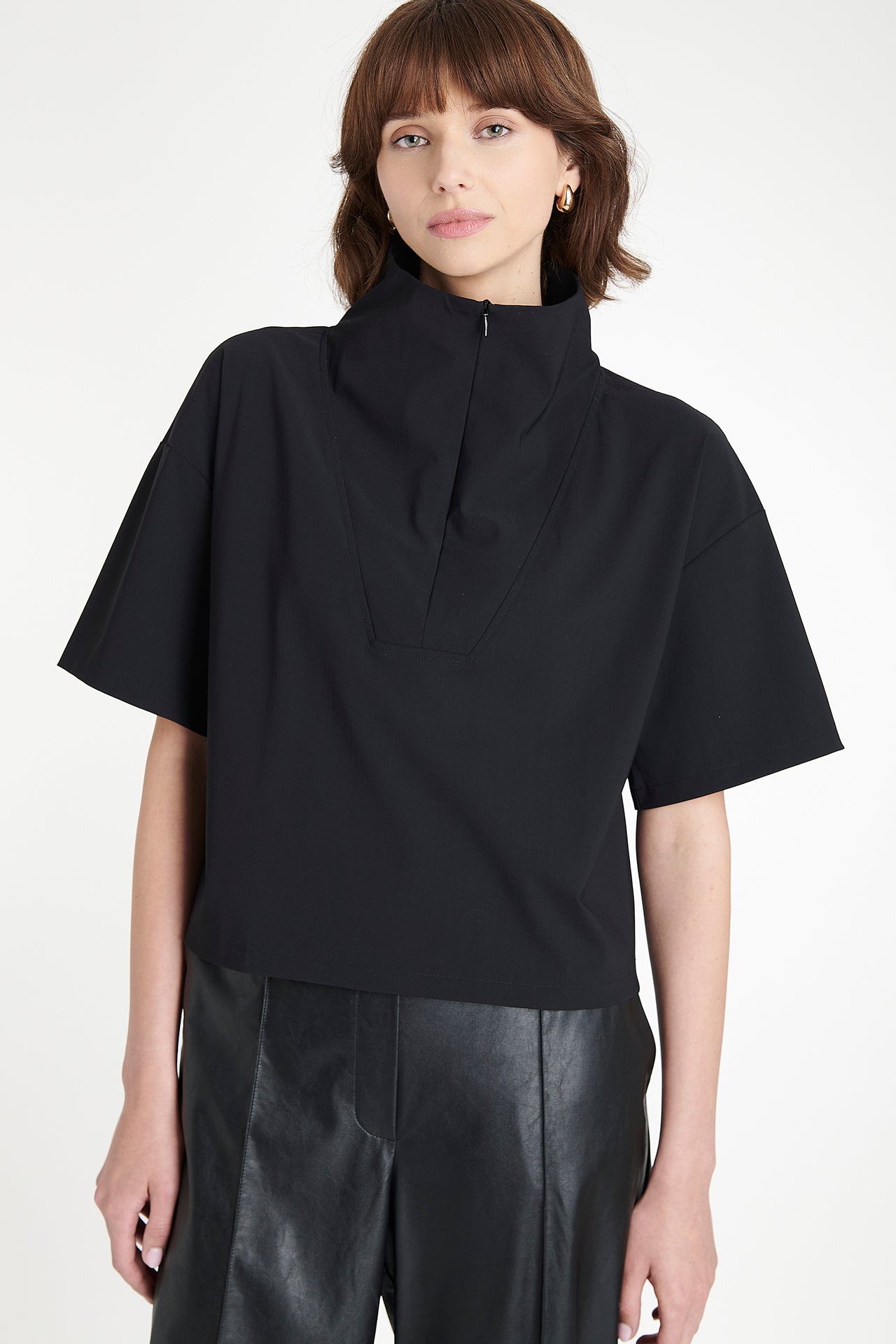 Leone blouse technical jersey | Black