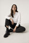 Lex Oxford poplin blouse | White