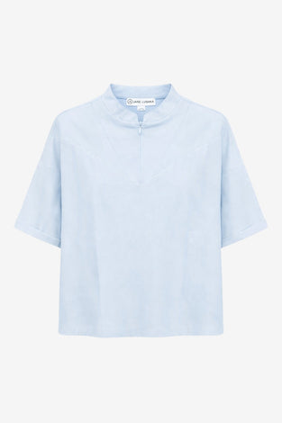 Lissa structure tech jersey top | Light Blue