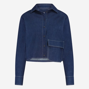 Kerry denim blouse | Blue denim