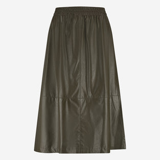 Nitty eco leather skirt | Army