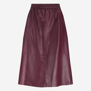 Nitty eco leather skirt | Bordo