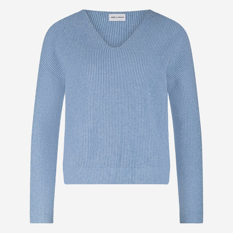 Pullover shiny viscose NB2470 | Light Blue