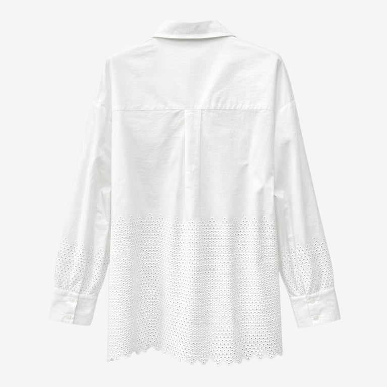 Noa embroidered cotton blouse | White