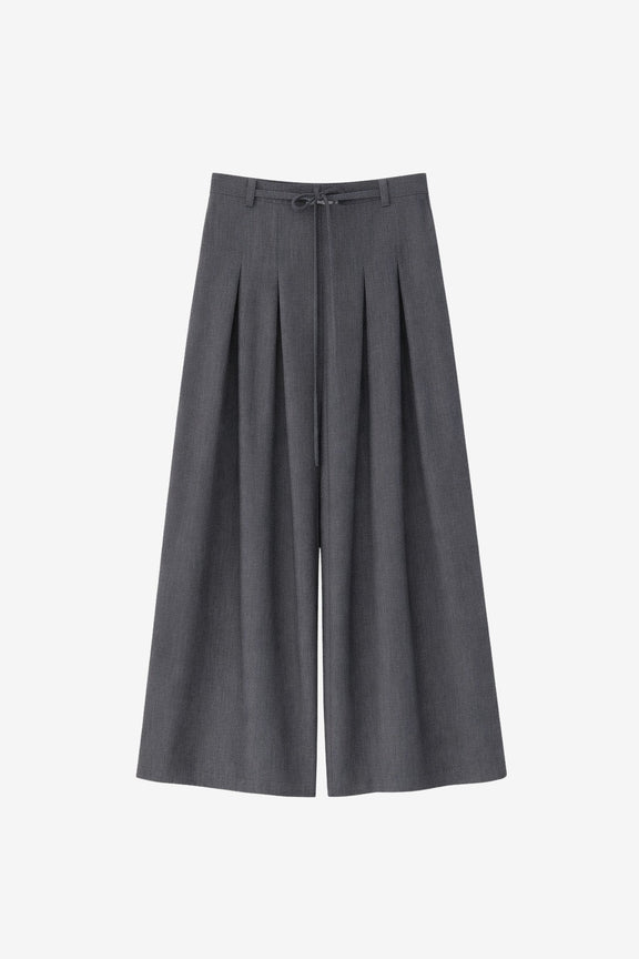 Nova viscose pleated pants | Grey