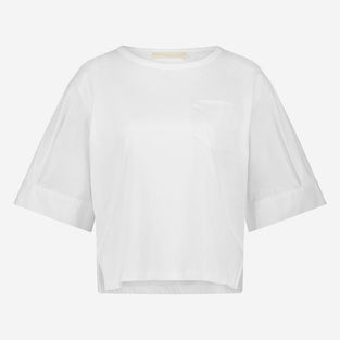 Molly mix cotton top | White