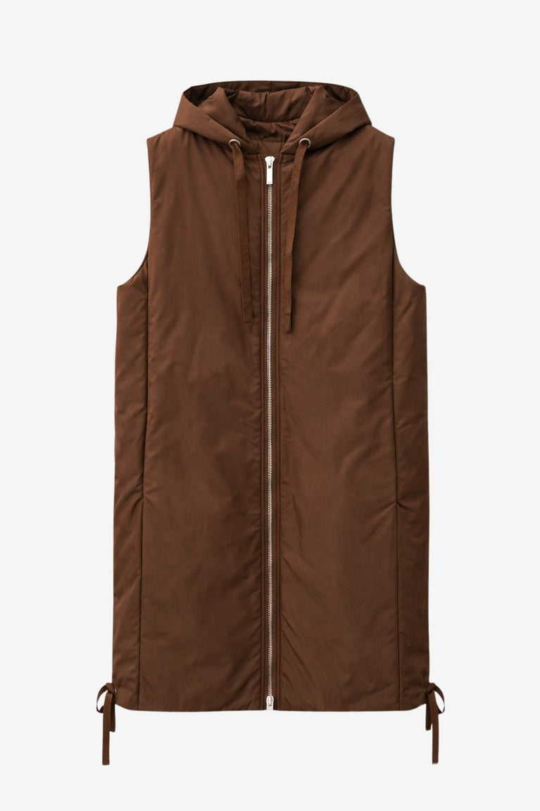 Ronchi long hoodie vest | Ohra