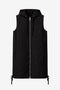 Ronchi long hoodie vest | Nero