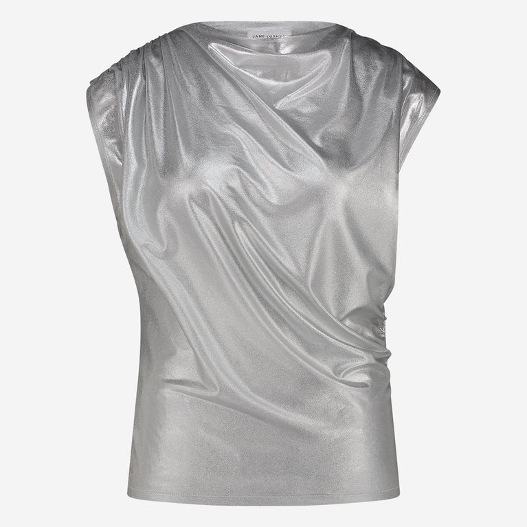 Nelly silver shine foil top | Silver