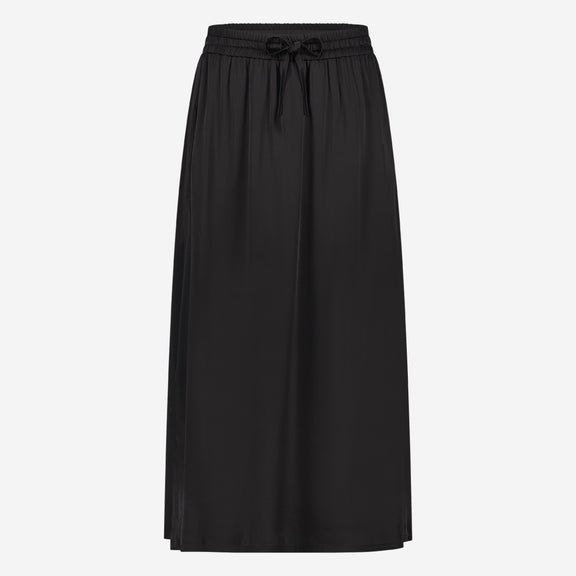 Ina shiny saten rayon viscose skirt | Black