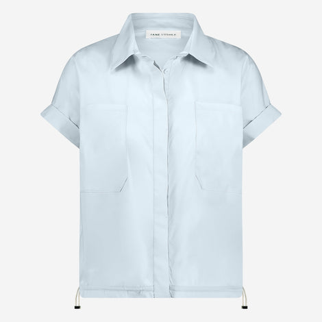 Renate poplin blouse | Light Blue