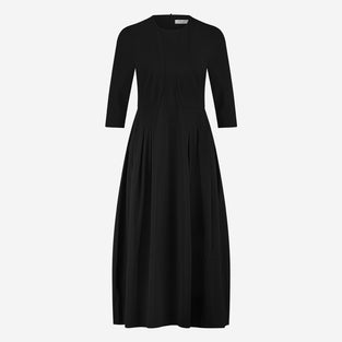 Heide tech jersay dress LS | Black