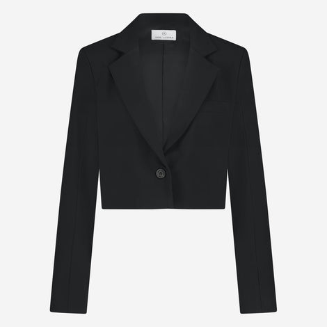 Estele structure technical jersey blazer | Black